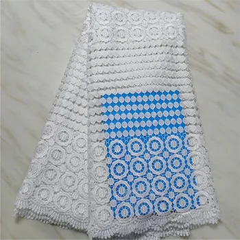 

Silk Milk Cotton High Quality African Lace Fabric New Silk French Lace Fabric Cord White Nigerian Lace Fabrics for Dress(16L-419