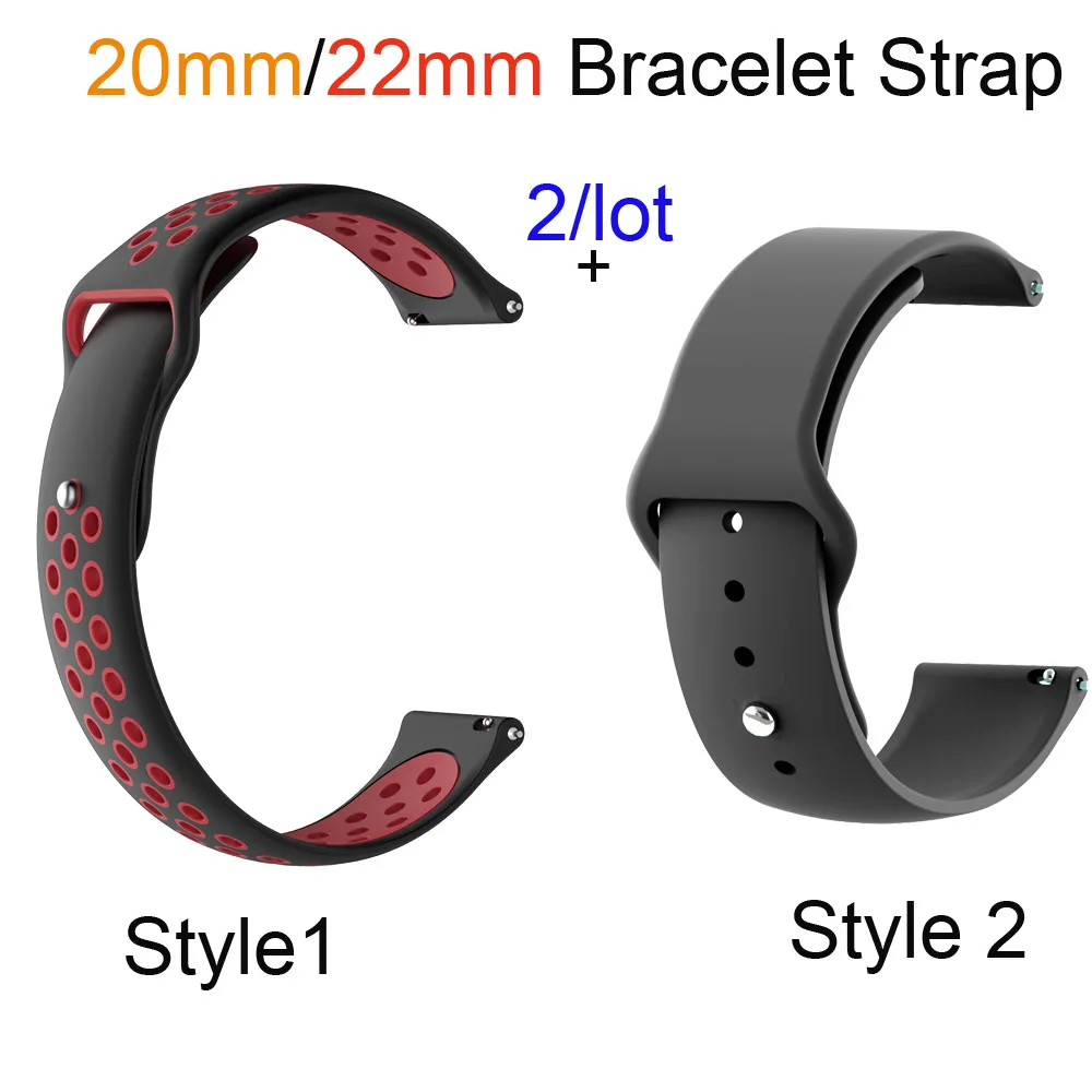 20 мм/22 мм силиконовый браслет для Xiaomi Huami Amazfit GTS Bip GTR 47 42 Темп Stratos 3 2 2s кожаный