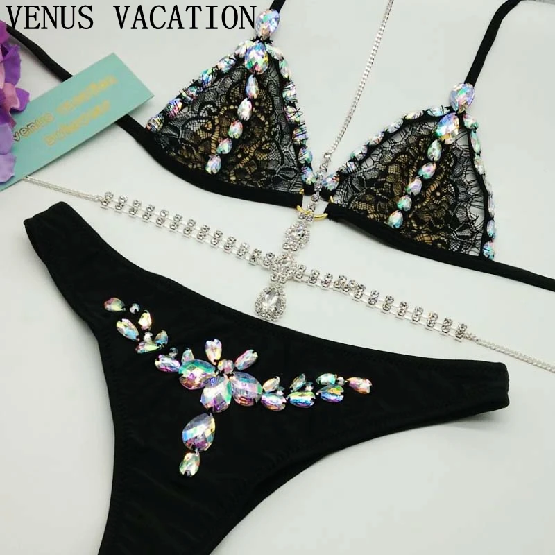 Swimwear female Diamond bikini set 2018 beach bikinis women swimsuit