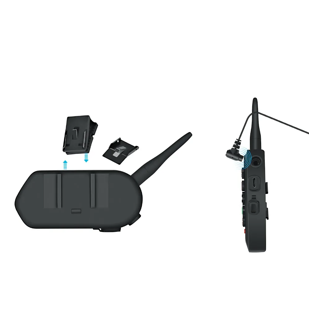 Najtaniej EJEAS E6 1200M domofon motocykl zestaw słuchawkowy bluetooth do kasku VOX MP3 GPS USB 550mAh bateria do 6 zawodników akcesoria
