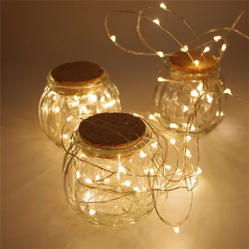 

2 Set 30 LEDs Copper Wire Lights 9.8Ft/3M String Lights For Christmas Light Festival Wedding Party Home Decoration Lamp 3 Colors