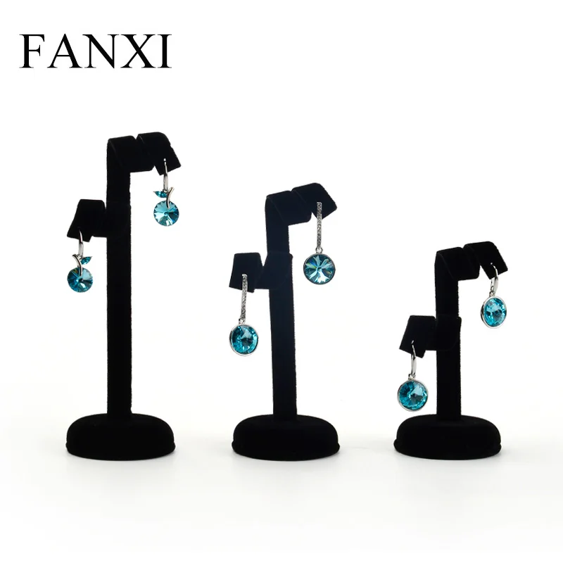 

Oirlv Free Shipping Creative Earrings Ear Stud Holder Display Stand Set Velvet Jewelry Exhibitor Rack Shop Countertop Show Shelf