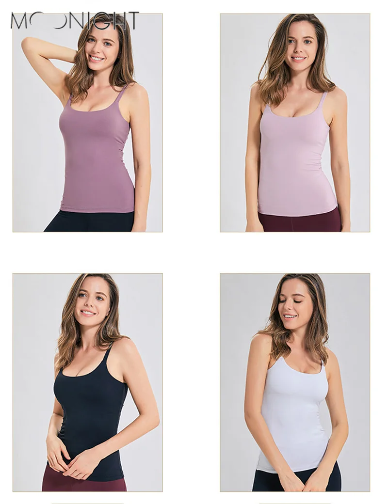 

MOONIGHT Women 2019 Summer Sexy Camisole Tanks Slim Casual Tank Tops Breathable Camisoles for Women