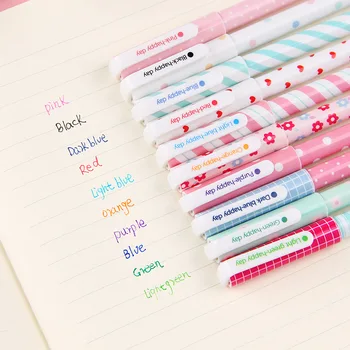 

Free Shipping 10PCS Lovely Little Korean Stationery Pen Gel Pencial Set Color Ballpen