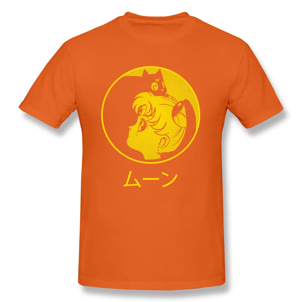 New Design Men T-shirts Round Neck Short Sleeve Pure Cotton Moon-Art0625Y Tops Shirt Group Tops T Shirt Top Quality Moon-Art0625Y orange