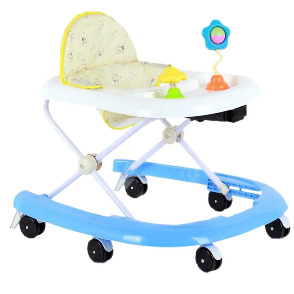 

6 Wheels High Quality Baby Walker Ride-on Sit-to-Stand Toy +Toy Multi-function Adjustable Baby Walker for Kid's Early Learning