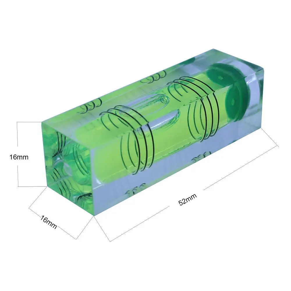 2 шт. QASE Высокая точность ЧПУ акриловый уровень пузырьковый зеленый цвет размер 16x16x52 мм