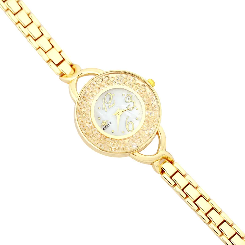 Горячая Часы женские золотые винтажные роскошные часы женские часы-браслет женские брендовые роскошные часы из нержавеющей стали со стразами и Ff