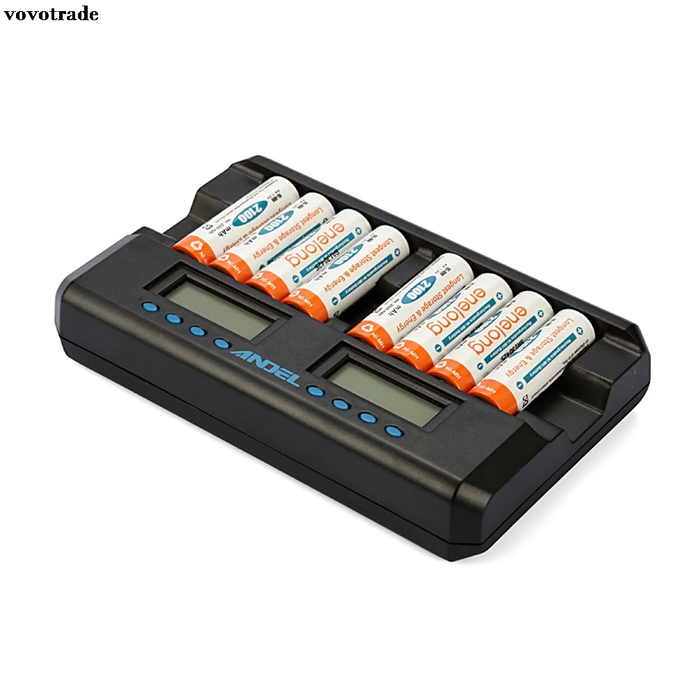 vovotrade Universal 8 Slot Smart AA AAA NIMH Rechargeable
