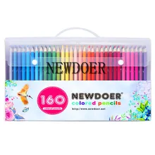 Дешевые Newdoer 160 Цвета дерево Цветные карандаши комплект Ляпис de Cor Книги по искусству ist картина маслом Цвет карандаш для школы рисунок эскиз товары для рукоделия