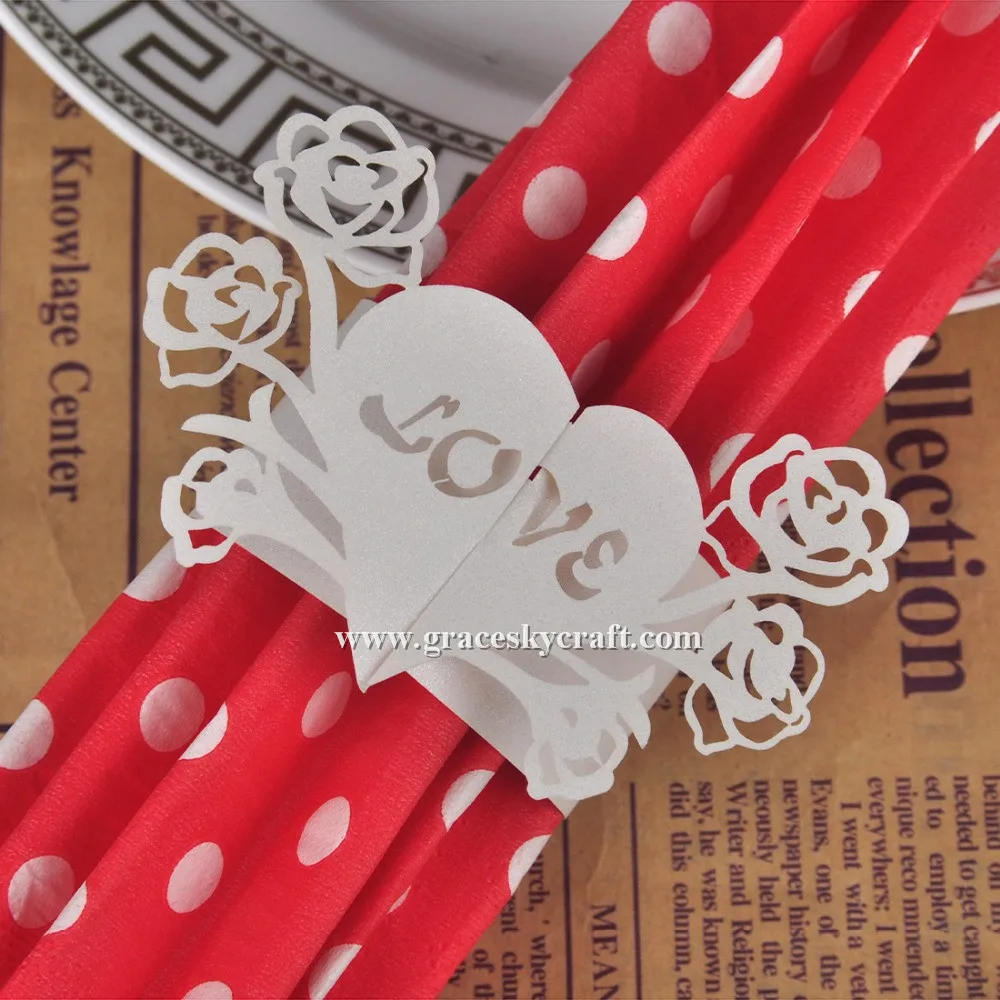 Tree-Design-Ivory-Paper-12pcs-lot-Napkin-Rings-Holders-For-Wedding-Favors-Party-Decoration