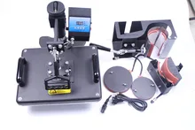 5 in1 heat transfer machine for Mug Plate T shirt Hat printing DX 035 Sublimation Heat