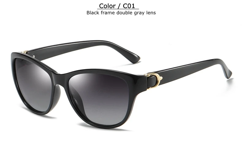 TUZENGYONG, фирменный дизайн, кошачий глаз, поляризационные солнцезащитные очки, уф400, Ретро стиль, женские солнцезащитные очки для вождения, женские градиентные очки - Цвет линз: T0572 C1