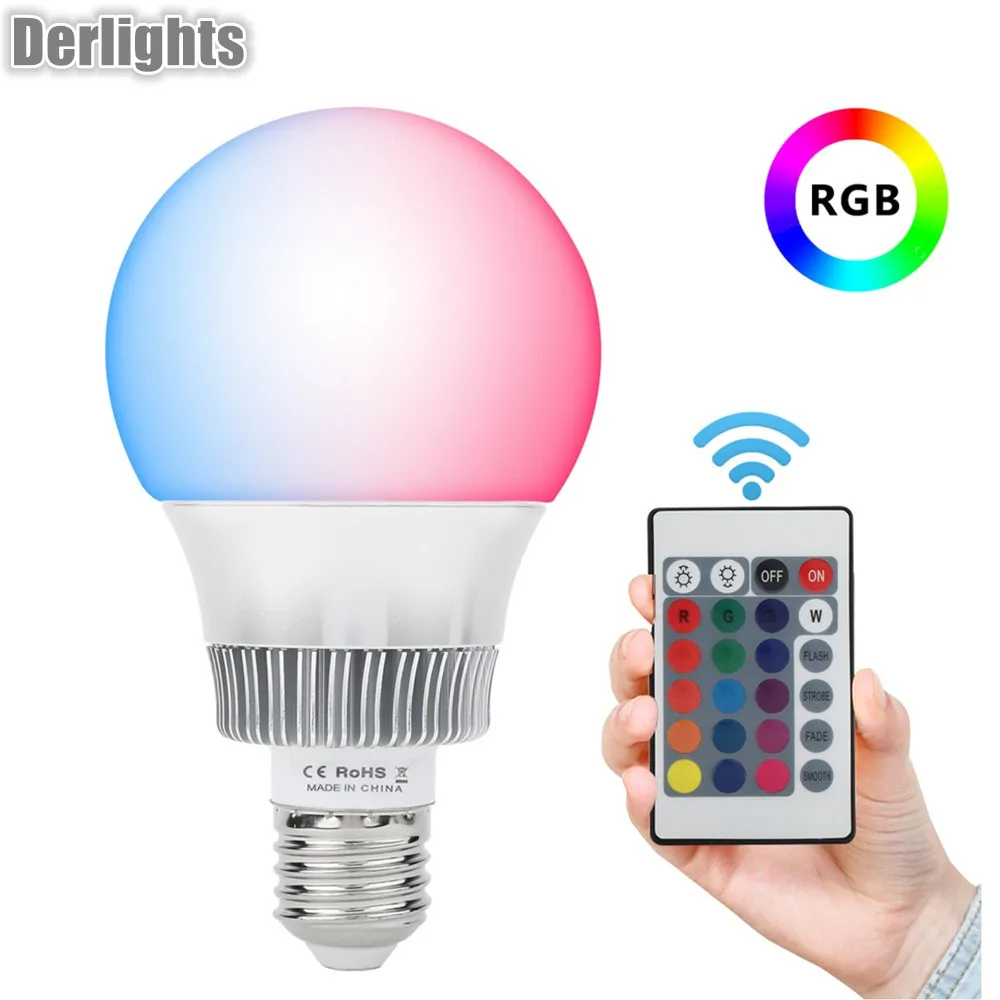 Colorful E27/E14 10W 5W RGB LED Bulb Light Stage Lamp with Remote ...