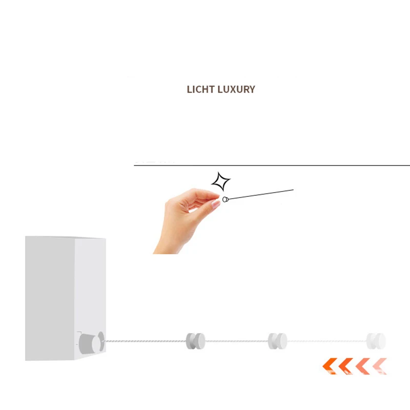 Новые творческие Телескопическая из нержавеющей String Невидимый бельевой Выдвижная сушилка одежды вешалка бельевая веревка
