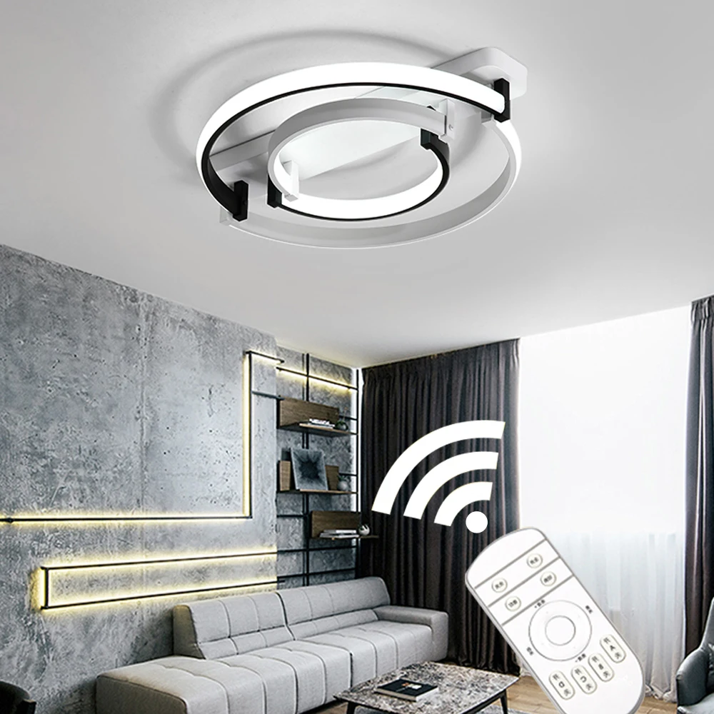 

Modern Led Ceiling Light for Living Room Bedroom Ceiling Light Nordic Black White Lamps for Home Decor restaurant Light