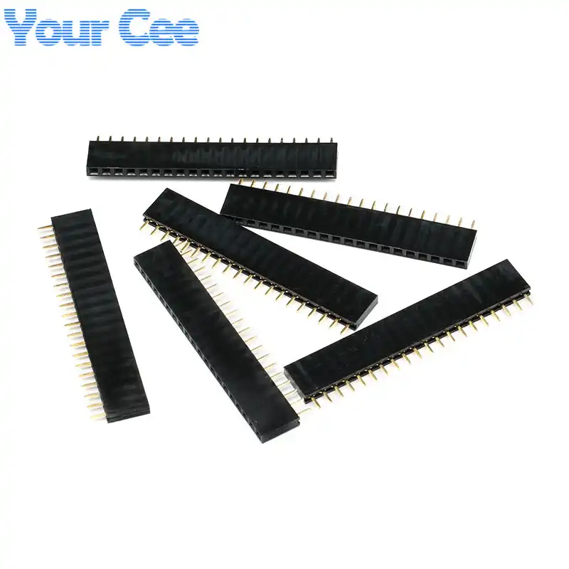 20pcs2.54mm Single Row Female Pitch Header Steckdose Stecker PCB2-20Pin Strip UE