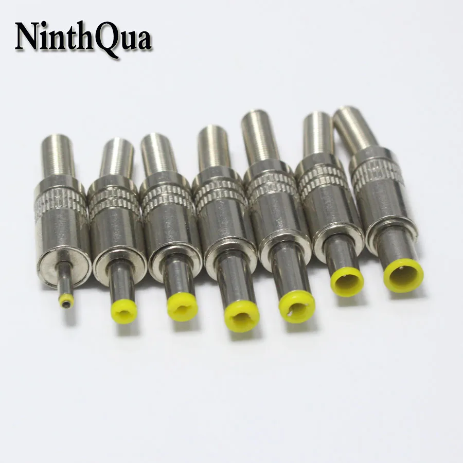 

2pcs 5.5*2.5 5.5*2.1 4.8x1.7 4.0x1.7 3.5x1.35 3.5x1.1 2.5x0.7 6.5x4.4 5.0x3.0 mm DC Power Plug Yellow Head DIY Audio Connector