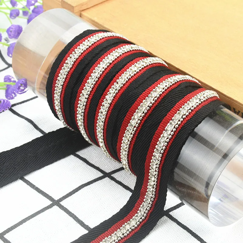 

2 Yard 2cm silver beaded lace trim Siam Applique Braided black Lace Ribbon Trim Ornamental For Wedding Dress banding