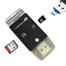 3в1 Micro USB OTG кард-ридер Micro SD SDHC TF SD карта для iPhone XS MAX XR X 8 7 6 plus 5S/samsung/HUAWEI Android OTG телефон