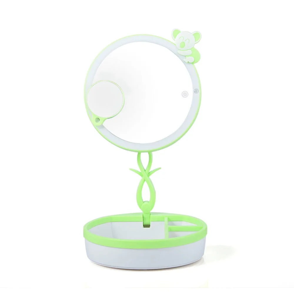 

Adjustable Foldable Sensing LED Lighted Makeup Mirror 3X Magnification Tabletop Lamp Cosmetic Mirror Make Up Tool Charging USB