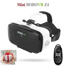 BOBOVR Z4 Mini Virtual Reality Glasses Google Cardboard Helmet VR Headset 3D Private Theater for 4.7″-6.2″ Smart Phone + Gamepad