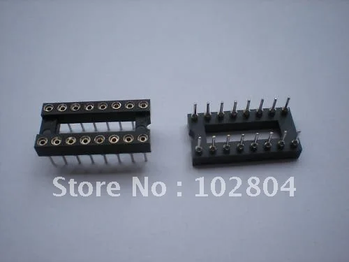 

DIP IC Socket Adapter Standard Pitch 2.54mm 16 PIN High Quality 120 pcs per lot