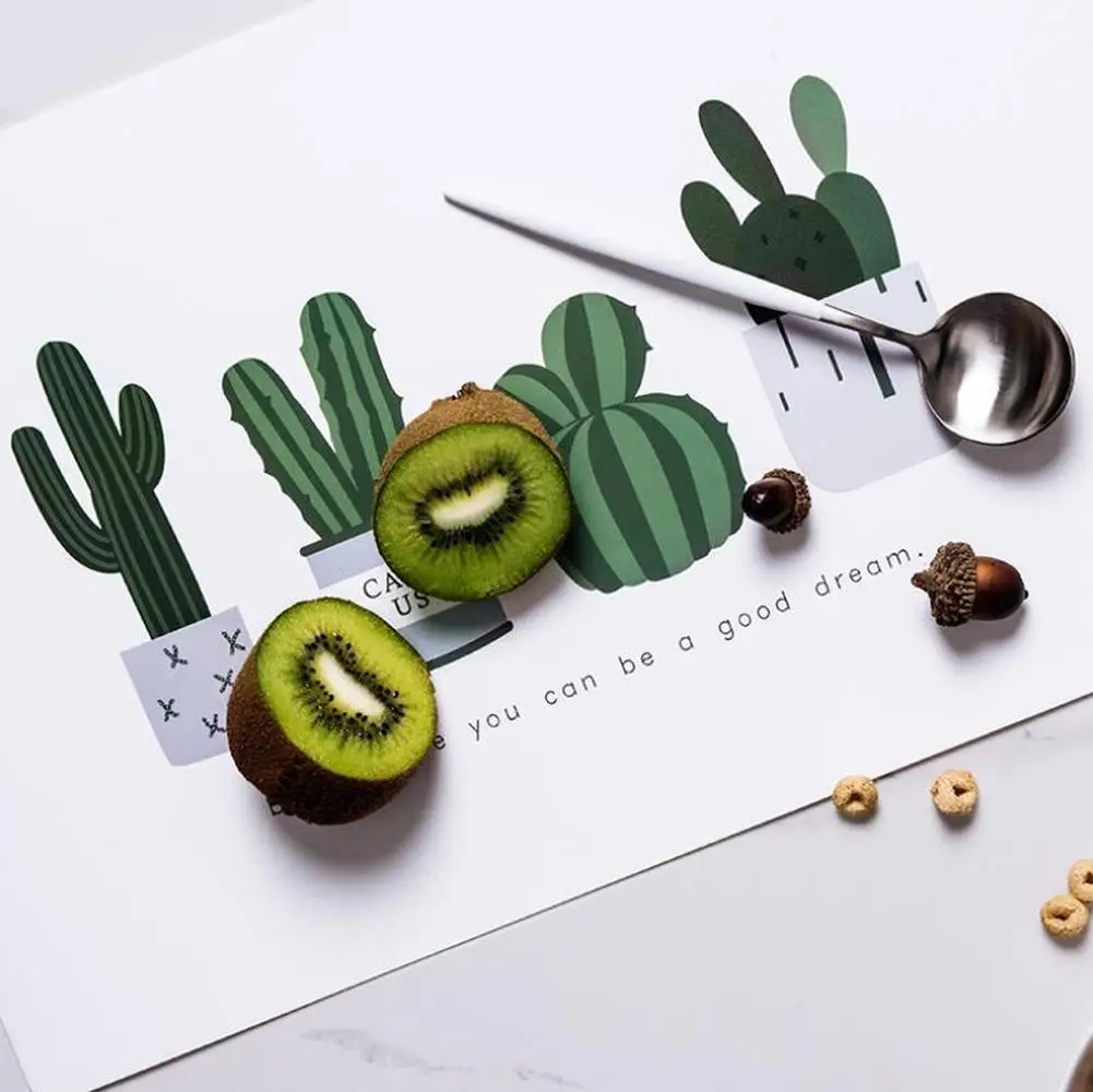 2 قطعة طاولة طعام بساط عازل المنزل الكرتون مطعم للماء تحديد الموقع الغربي طبق سادة تحديد الموقع ل طاولة طعام