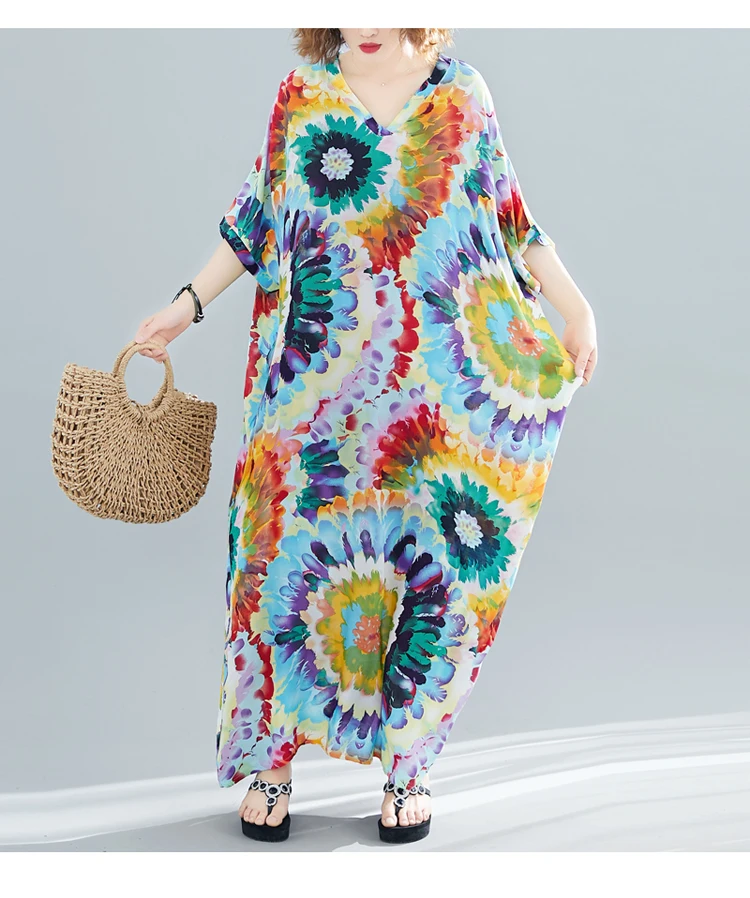 Boho Dress Bohemian Oversize Women Dress Summer Elegant Plus Size Long Maxi Dresses for Women Beach Casual Vestidos Mujer 2019  12