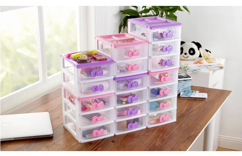 Creative Plastic Drawer Jewelry Storage Box Multi-Function Home Desk Surface Cosmetic Debris Storage Box