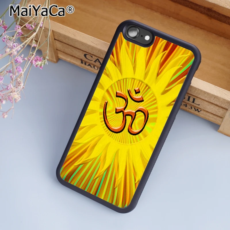 

MaiYaCa AUM OM Ohm Hindu Buddhist Hinduism Yoga India Phone Case Cover for iPhone 5s SE 6 6s 7 8 X samsung S6 S7 edge S8 S9 Plus