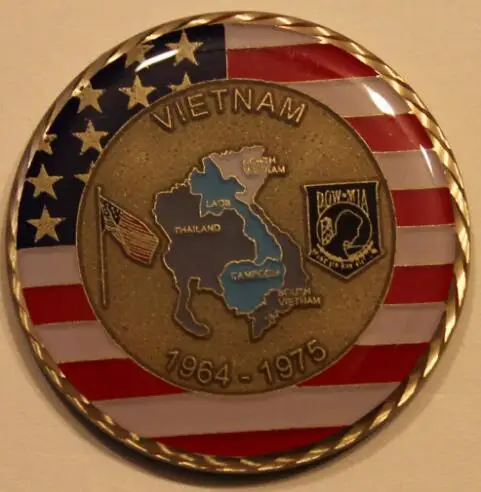 50pcslot Free Shipping,VET Army Navy Marine Air Force Coast Guard, Vietnam War Veteran Challenge Coin (3)
