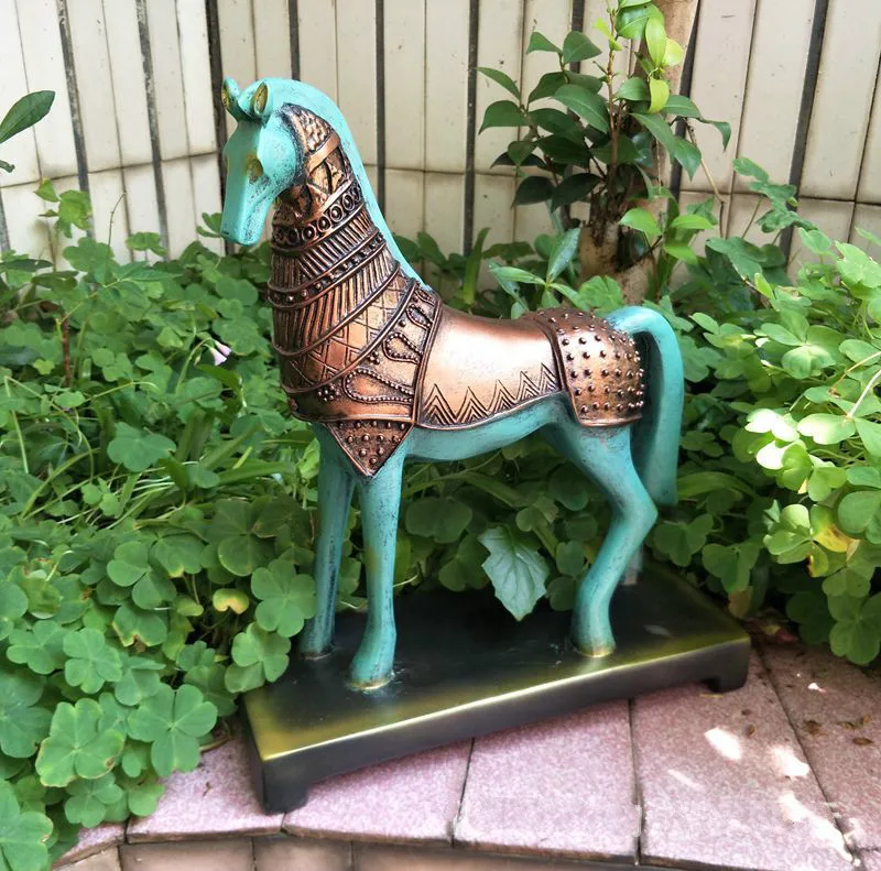 

Resin Animal Painting Horse Statue Crafts Lucky Japanese Zoma Home Jewelry Ornaments Holiday Gift Christmas Statue