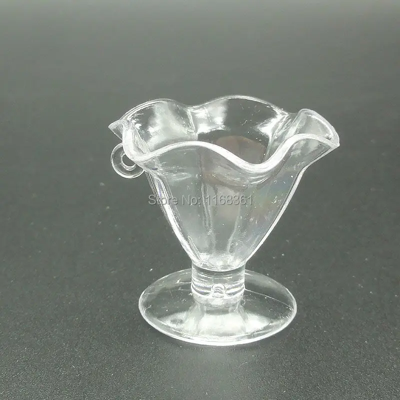

5pcs/lot Clear six side goblet cup imitation PVC Plastic glass 30mm Artificial Parfait Cups Miniature Food Deco Part A012-8