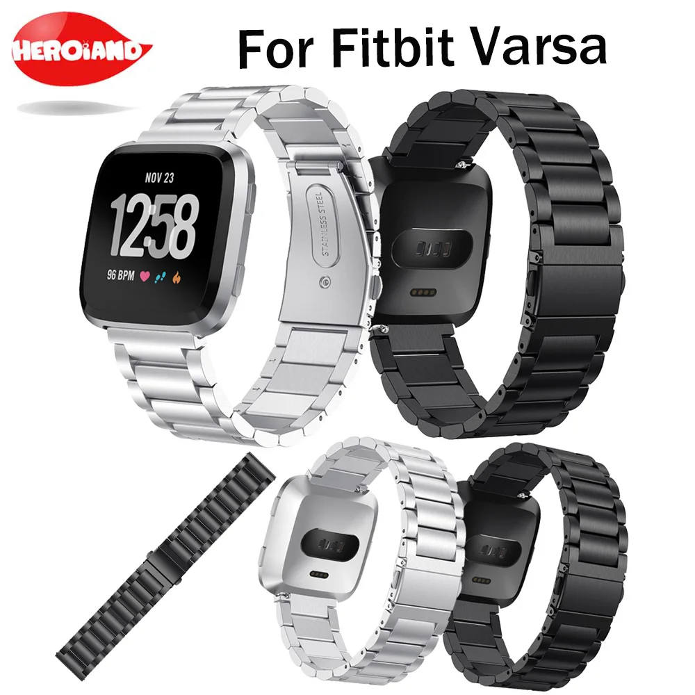 

Metal Strap for fitbit versa band wrist strap Screwless Stainless Steel Bracelet for fitbit versa Wristbands Replace Accessories