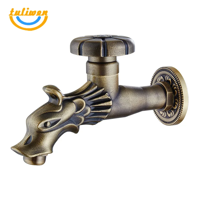 Dragon Water Faucet Outdoor Garden Cold Water Tap Laundry