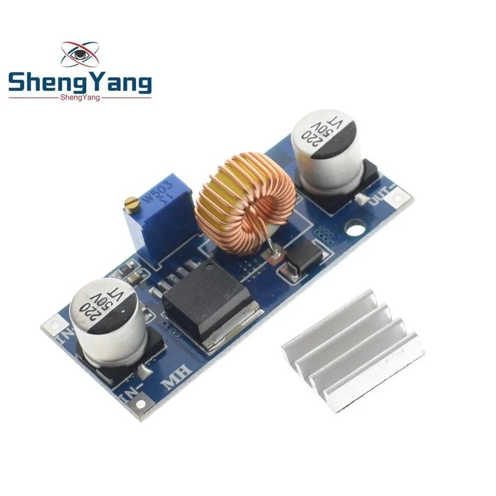 

1PCS 5A XL4015 DC-DC 4-38V to 1.25-36V 24V 12V 9V 5V Step Down Adjustable Power Supply Module LED Lithium Charger With Heat Sink
