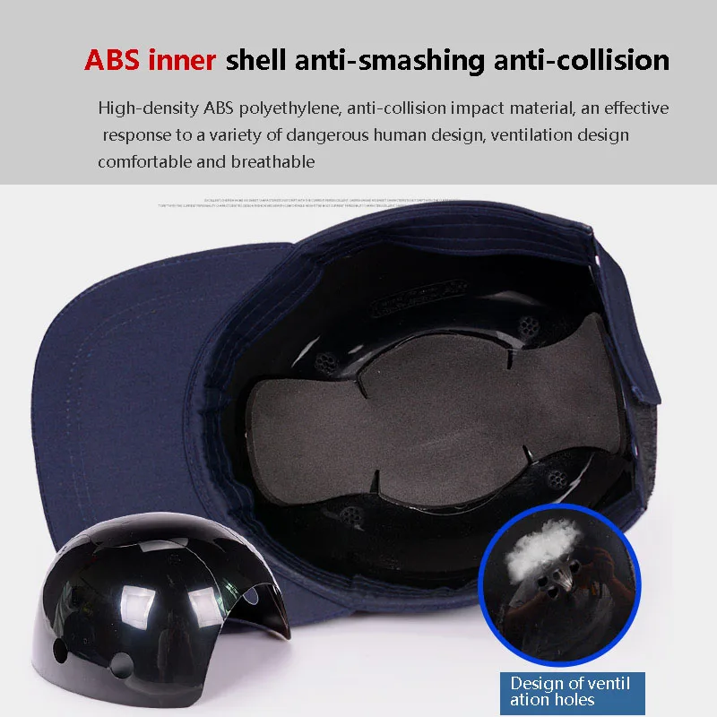 Günstig Atmungsaktive helm licht anti kollision schutz baseball kappe liner ABS shell shell werkstatt anti smashing reiten sicherheit helm