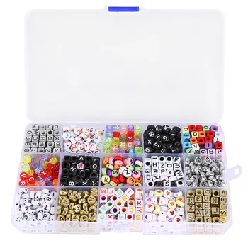 

Kit of 1100 letter alphabet beads for braided bracelet with storage box