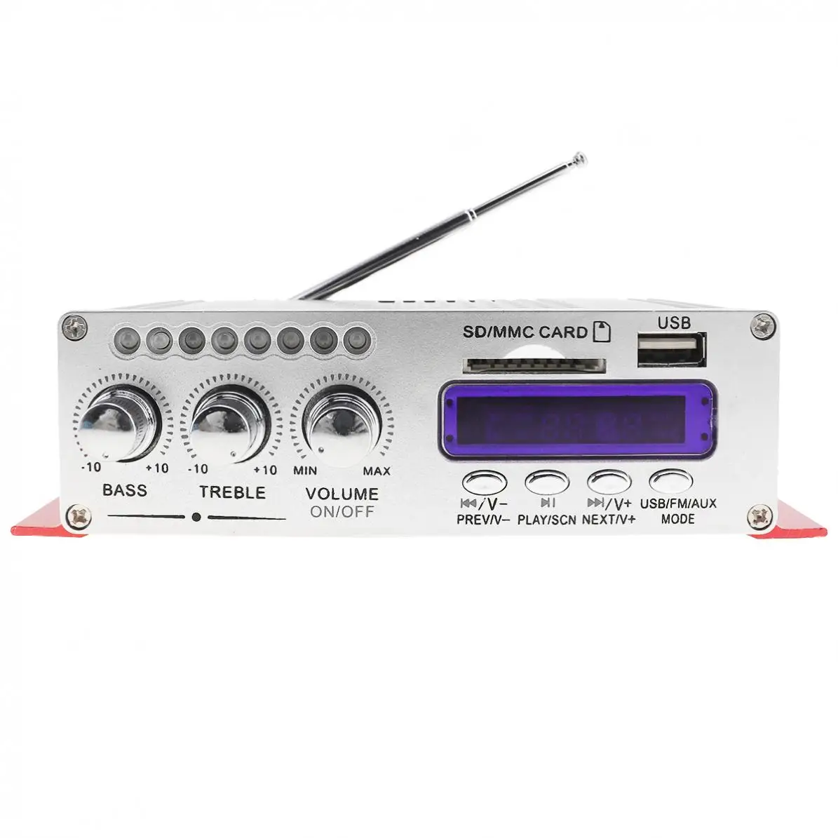 4CH Hi-Fi DC12V автомобильный аудио усилитель высокой мощности fm-радио плеер Поддержка SD/USB/DVD/MP3 вход для автомобиля мотоцикла дома