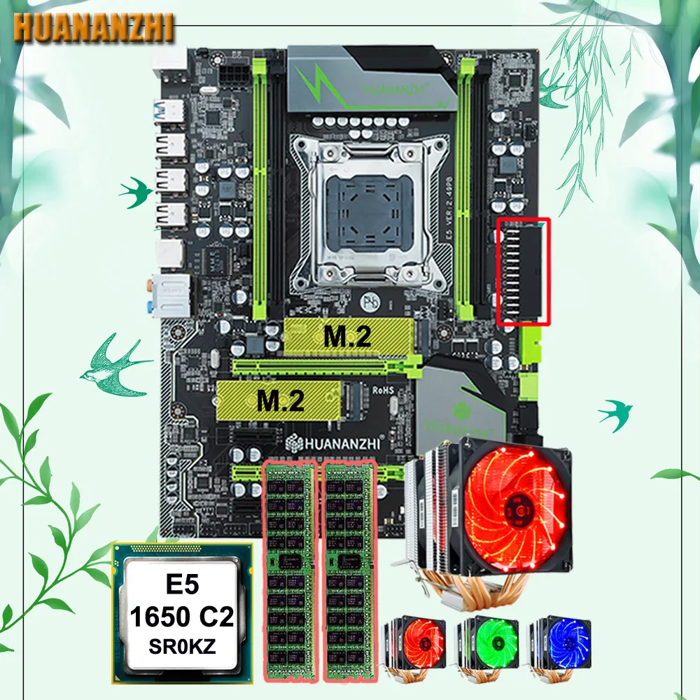Скидка материнской расслоение двойной M.2 слот HUANANZHI X79 Pro Материнская плата с Процессор Xeon E5 1650 C2 3,2 ГГц охладитель Оперативная память 32G (2*16G) Скидка материнской расслоение двойной M.2 слот HUANANZHI X79 Pro Материнская плата с Процессор Xeon E5 1650 C2 3,2 ГГц охладитель Оперативная память 32G (2*16G)
