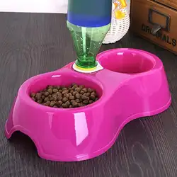 Новые креативные домашние животные собака кошка автоматическая пищевая вода автоматически поставляет миску бутылка вставлена двойная