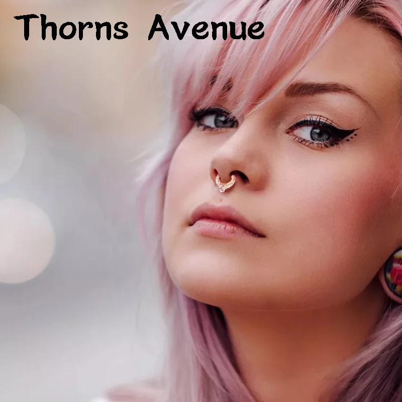 

New Fashion Sliver Gold Black Red Blue Green Pink Color Crystal Fake Nose Ring Nose Piercing Sexy Jewelry For Women Accessories
