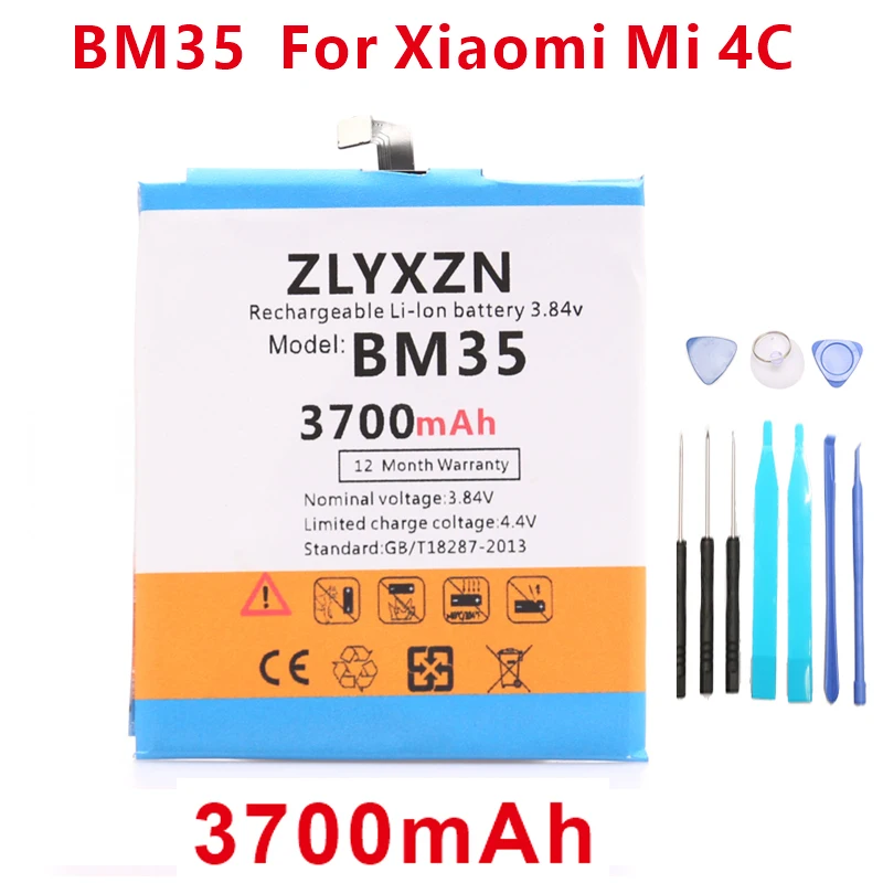 

3700mAh BM35 Mobile Phone Battery For Xiaomi 4C Mi4C Mi 4C Battery +tools