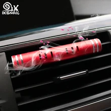 IKSNAIL автомобильный освежитель воздуха на выходе зажим для ароматерапии с 2 свободными ароматическими палочками креативный автомобильный однотонный парфюм диффузор украшение