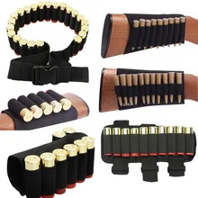 1000D Nylon Bullet Bag Outdoor Buttstock Hunting Ammo Pouch Tactical Military Airsoft Shell Holder Gun Accessories Cartridges