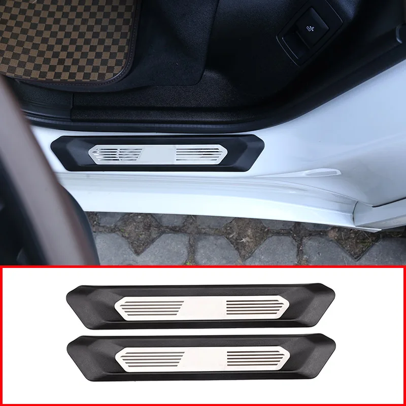 2pcs For BMW X3 G01 2018 2019 Car Door Sill Protector Plate Cover Trim