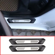 2 pcs Per BMW X3 G01 2018 2019 Auto Porta di Protezione Del Bordo Della Piastra di Copertura Trim Accessorio Per BMW X4 G02 2018 2019 Colorato Con M3 Logo