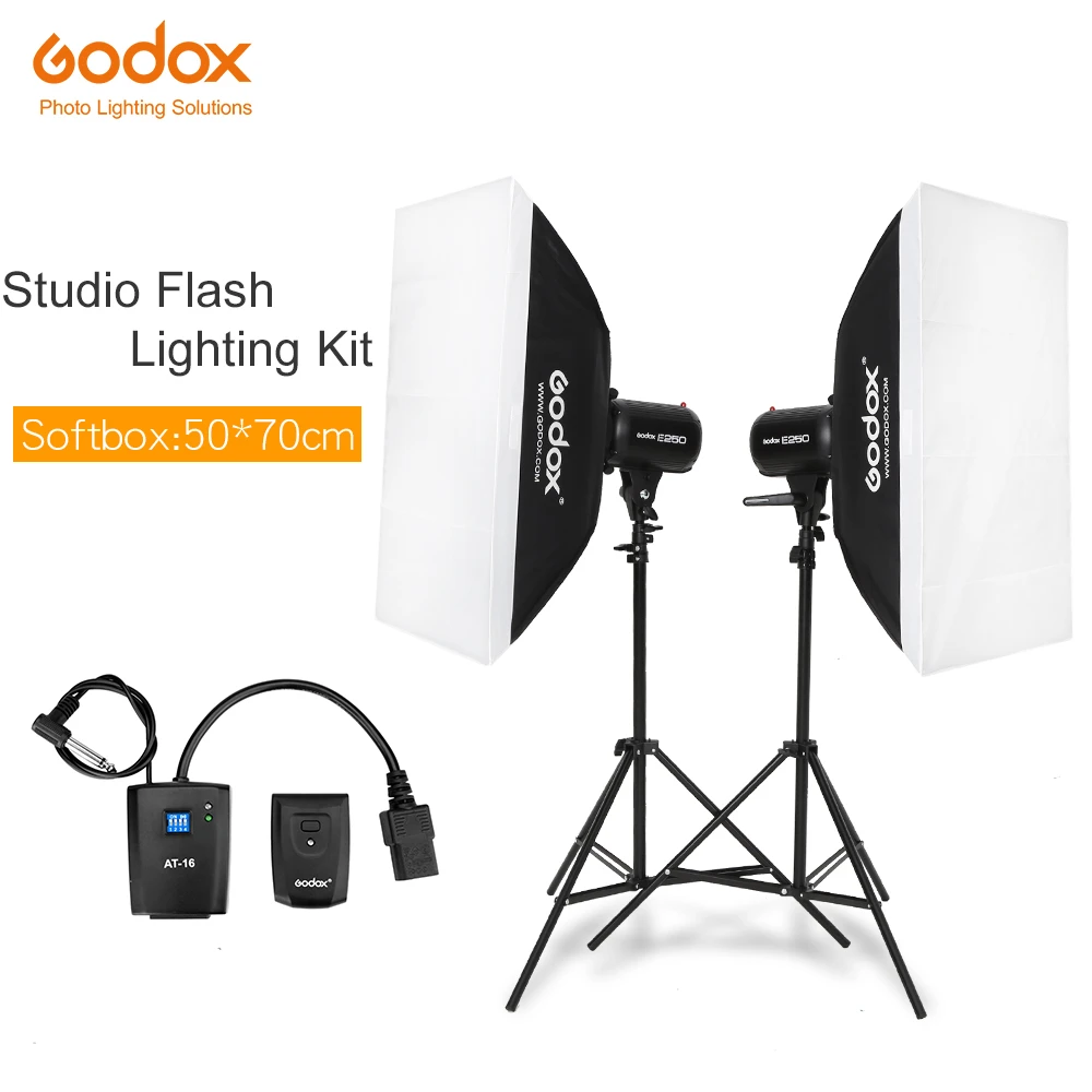 Godox E250 2x 250w Strobe Studio Flash Light Kit 500w Photographic