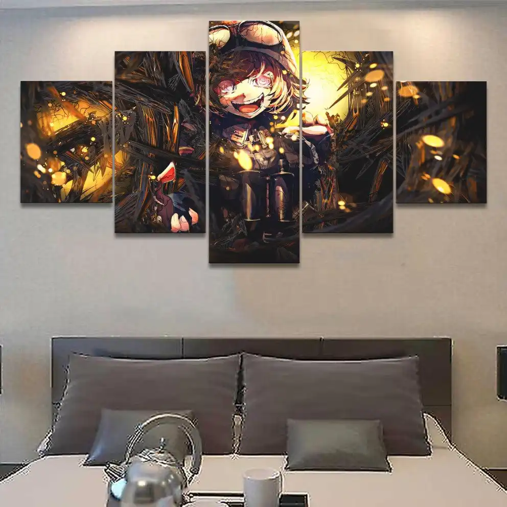 Wall Art Canvas Print Painting 5 Piece Tanya Degurechaff Anime Wall Art Canvas Print Painting 5 Piece Tanya Degurechaff Anime